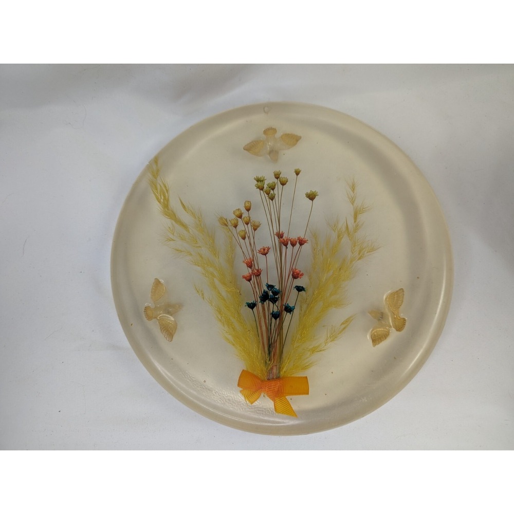 Acrylic Trivet 8 Inch New Designs Inc 1969 Footed Doves